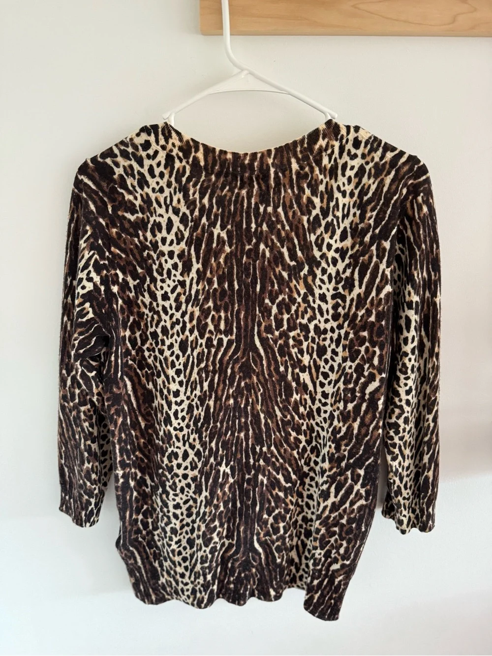 J. Crew Leopard Print Merino Wool Sweater Medium